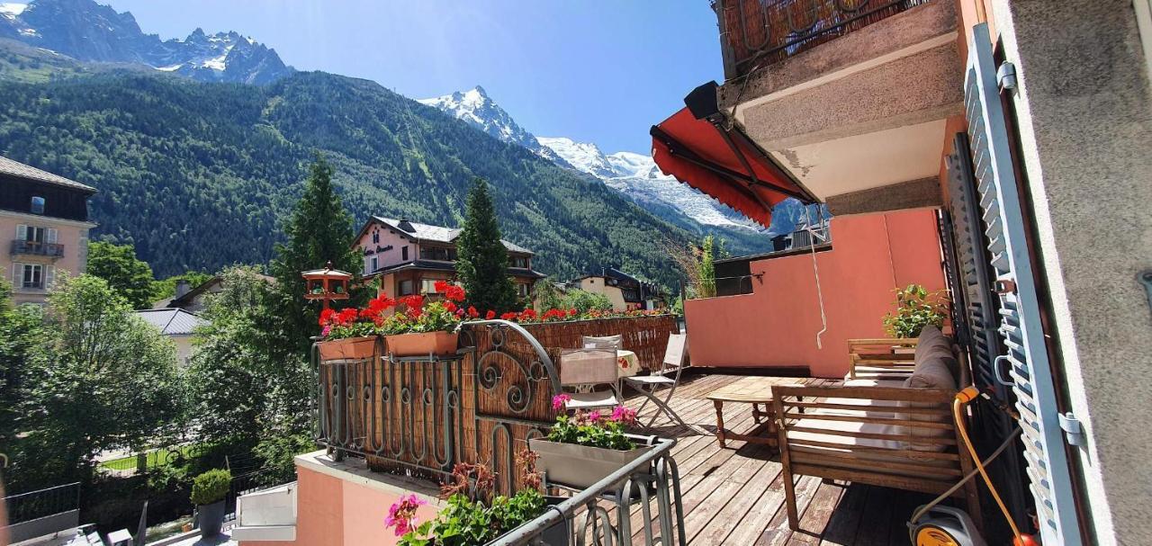 Chamonix Hyper Centre . Terrasse Vue Mont Blanc . Parking Lägenhet Exteriör bild